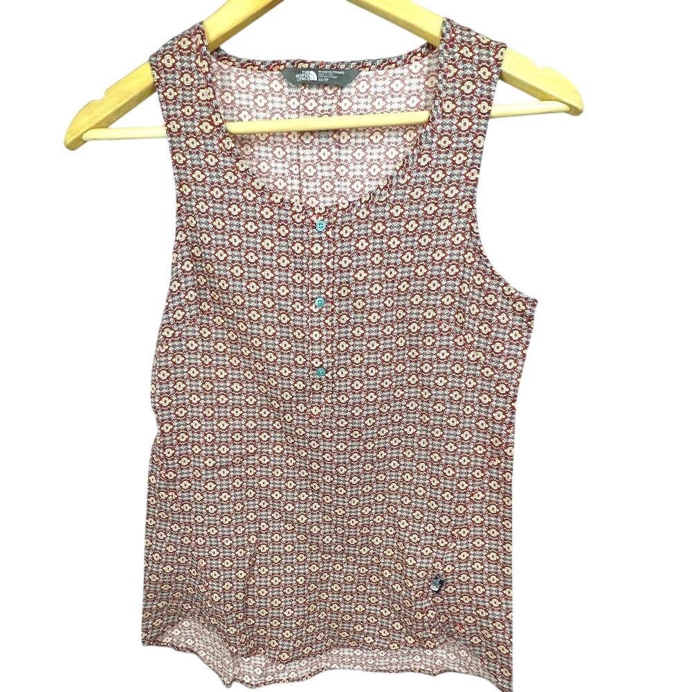 The North Face Sleeveless Top Ditzy Florals SZ XS Hike Camping Outdoor Gorpcore